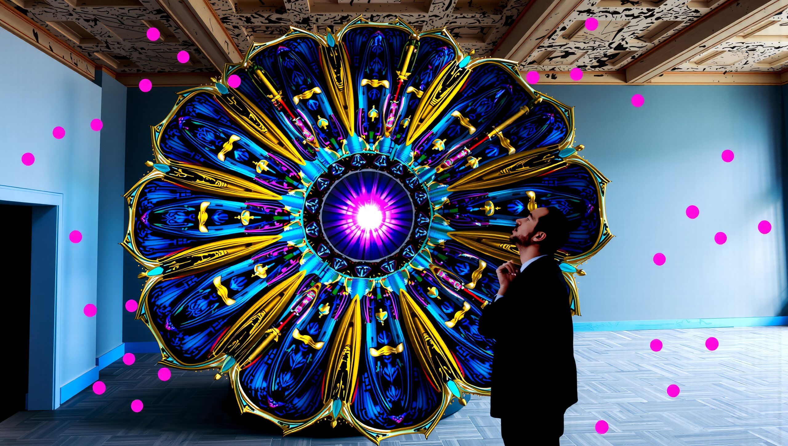Vibrant Art Installation in Gallery