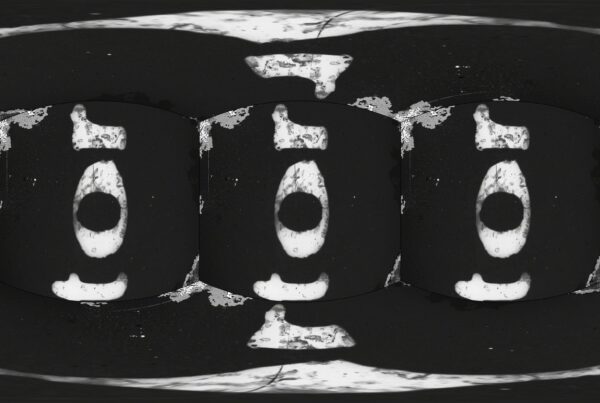 360VR 4K video vintage film countdown timer displaying the numbers with flickering retro design elements.