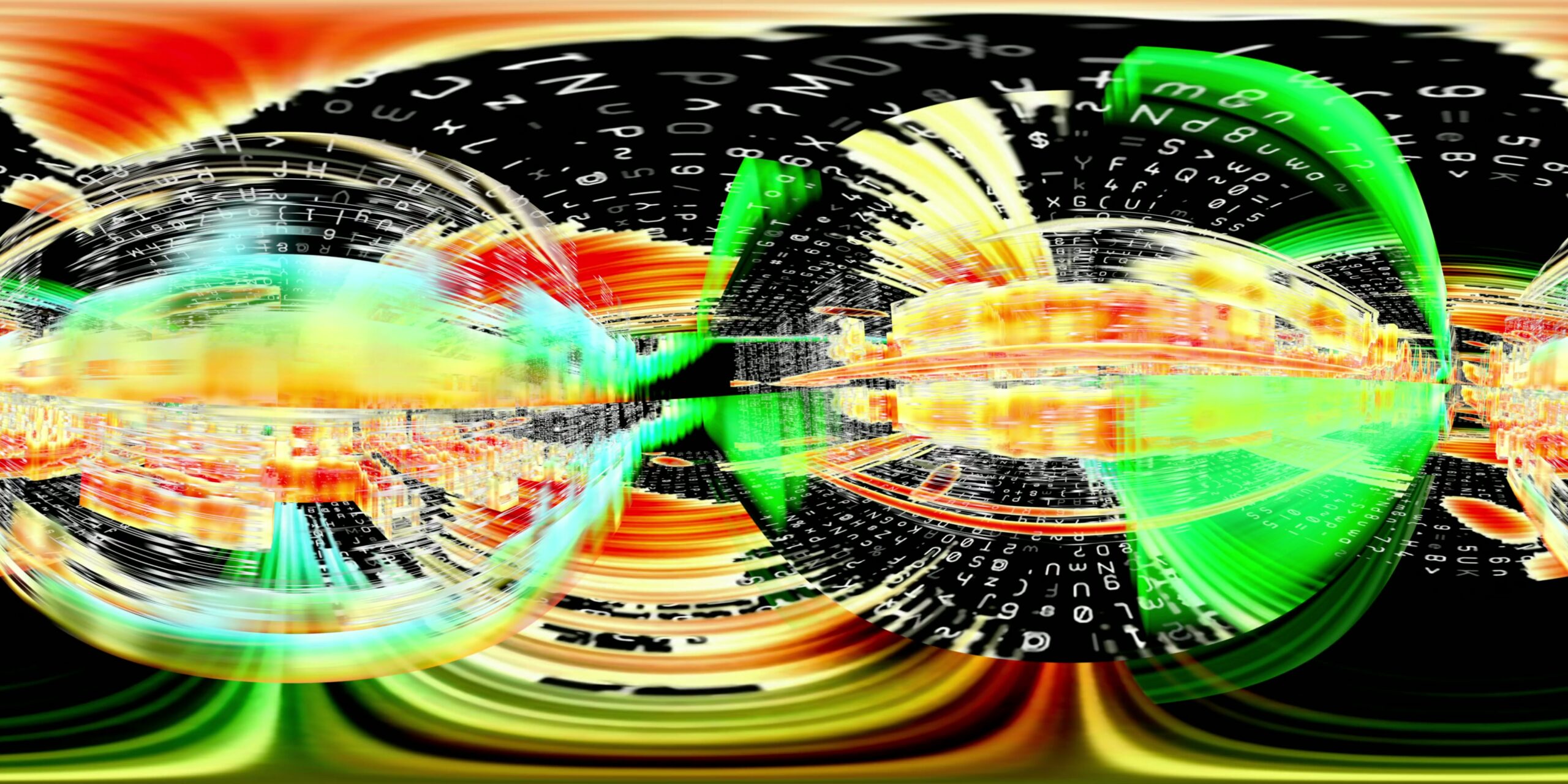 4K 360VR Inside a Digital Glitch Pattern Loop