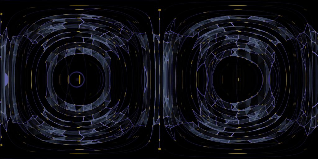 Cosmic Fractal Spiral Dance 360VR 6K Video Loop