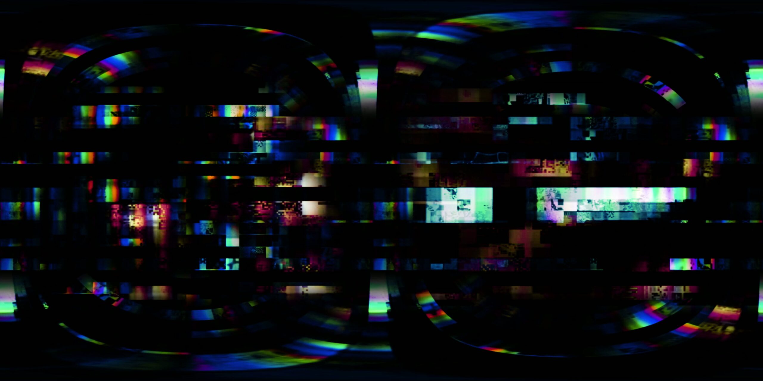 360VR Glitch Art Digital Abstraction 4K Loop