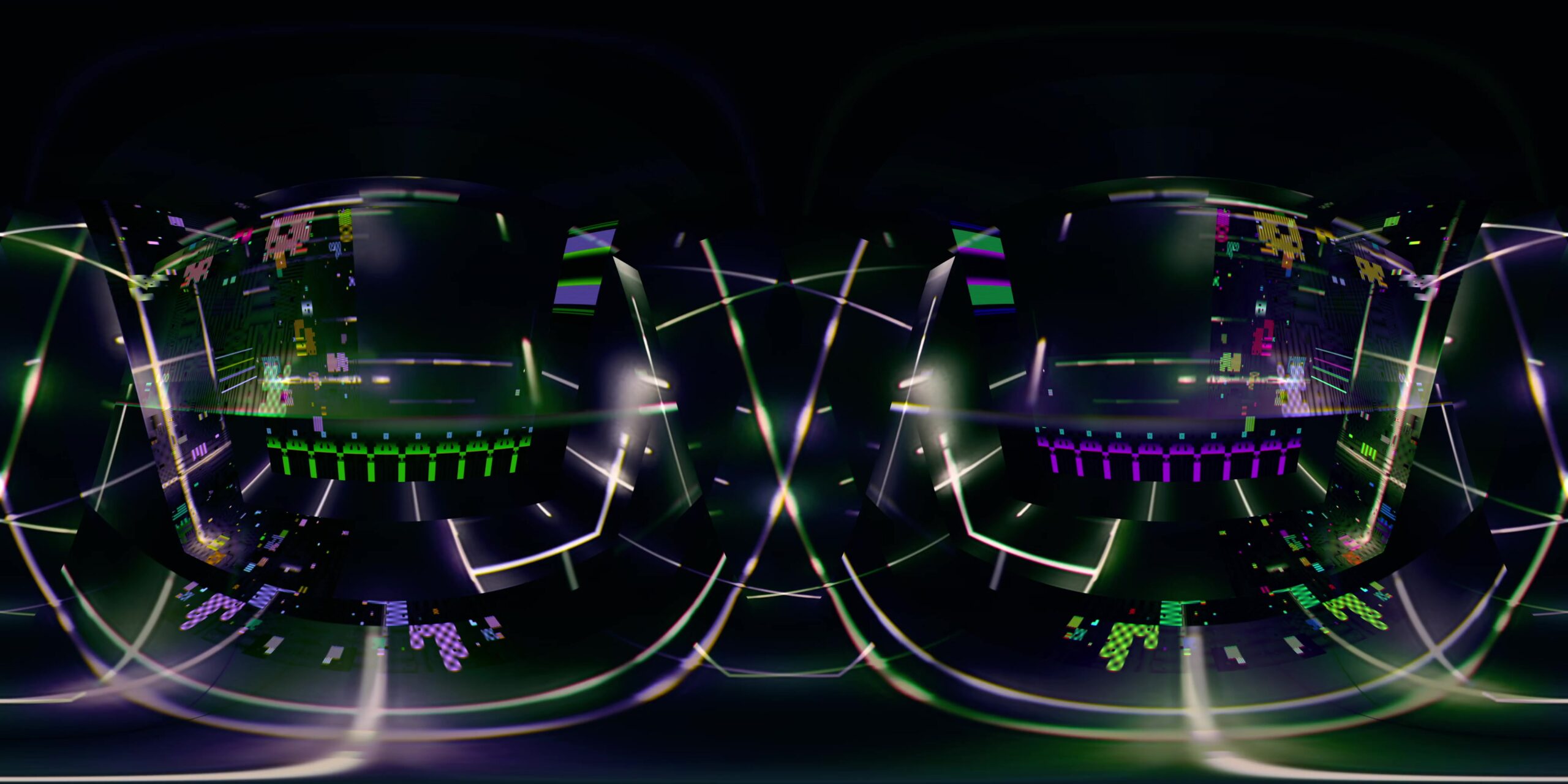 Virtual Reality Digital Lights Experience 4K Loop