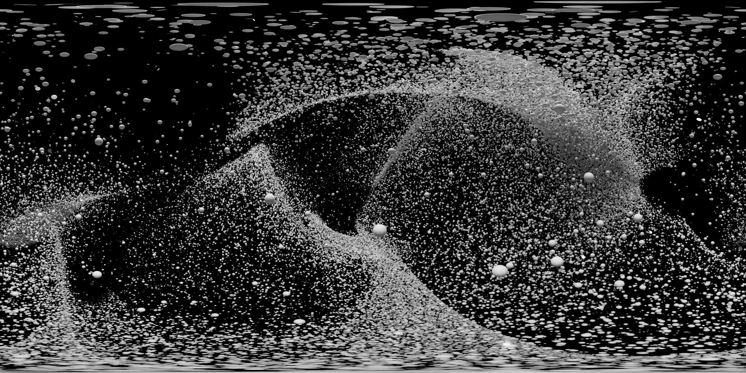 Cosmic Particle Flow Surge 360VR 4K Video Loop