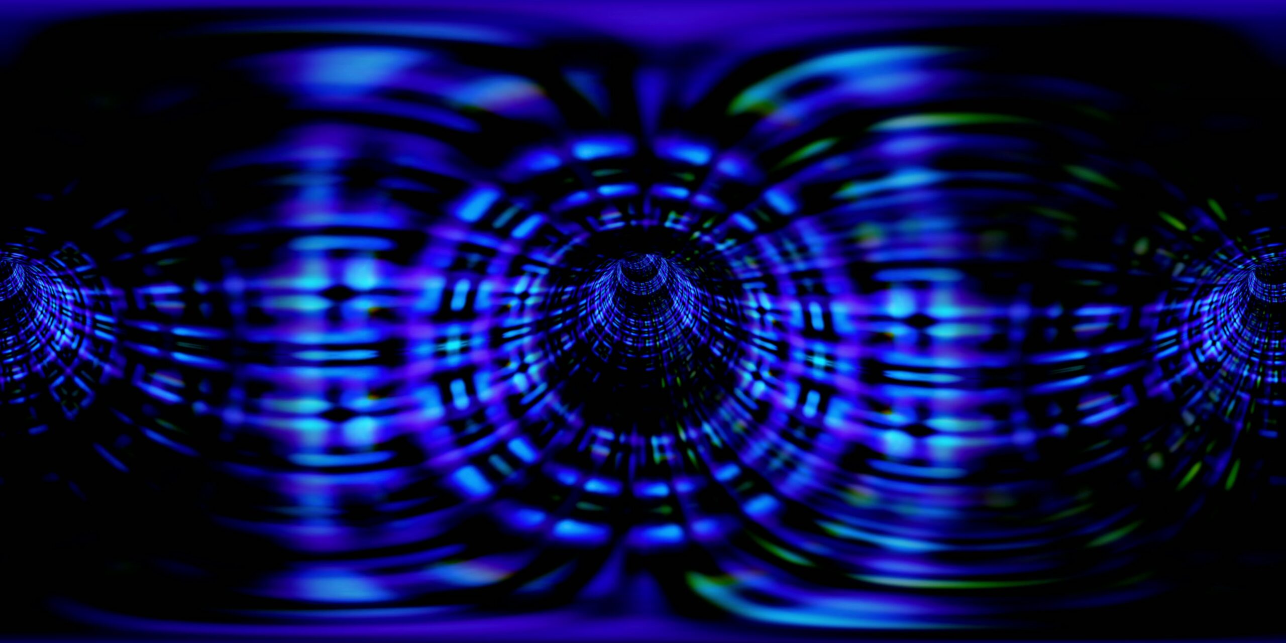 360VR Blue Digital Vortex Tunnel 4K Loop