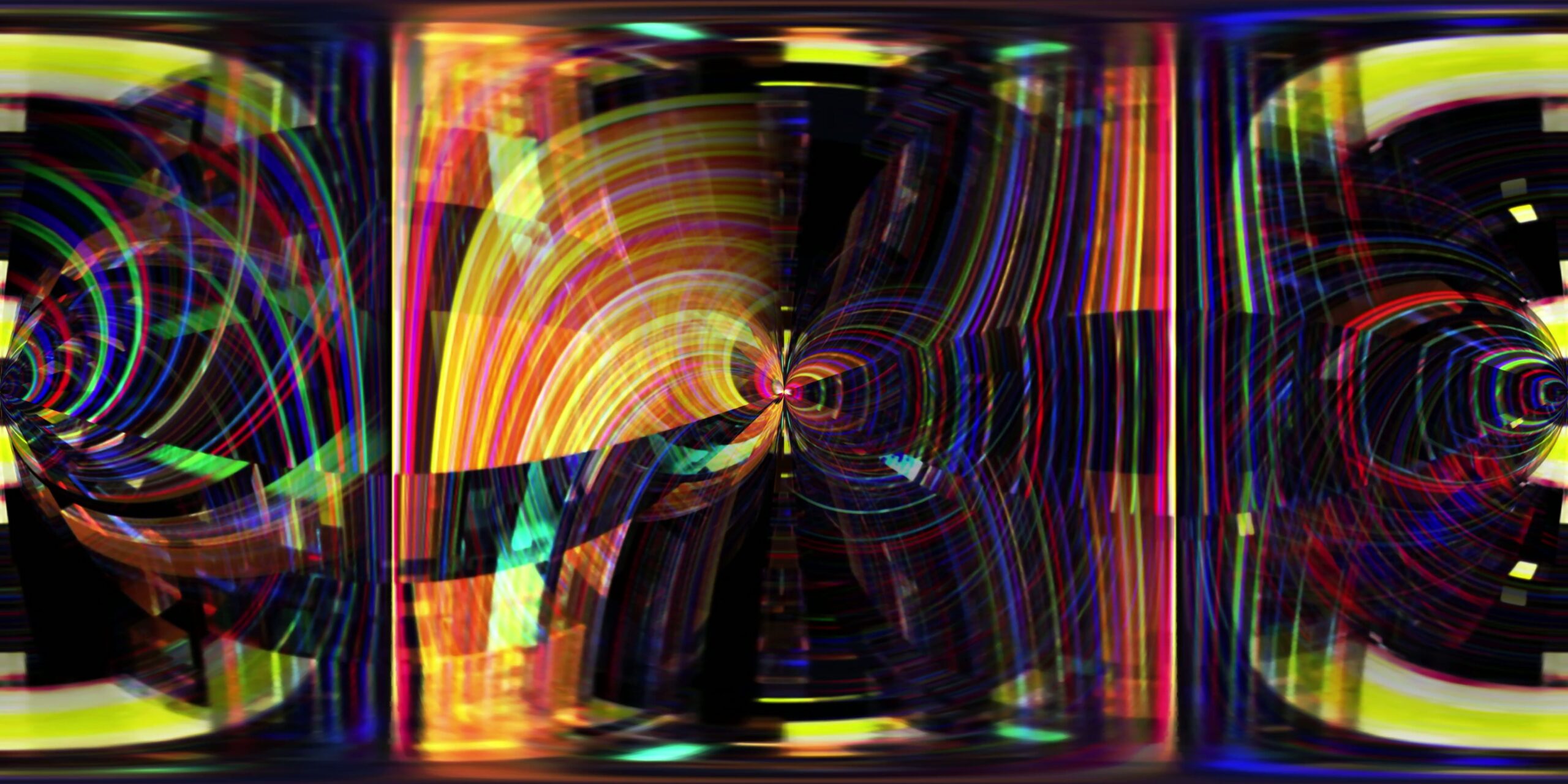 360VR Colorful Abstract Light Tunnel Immersive Loop