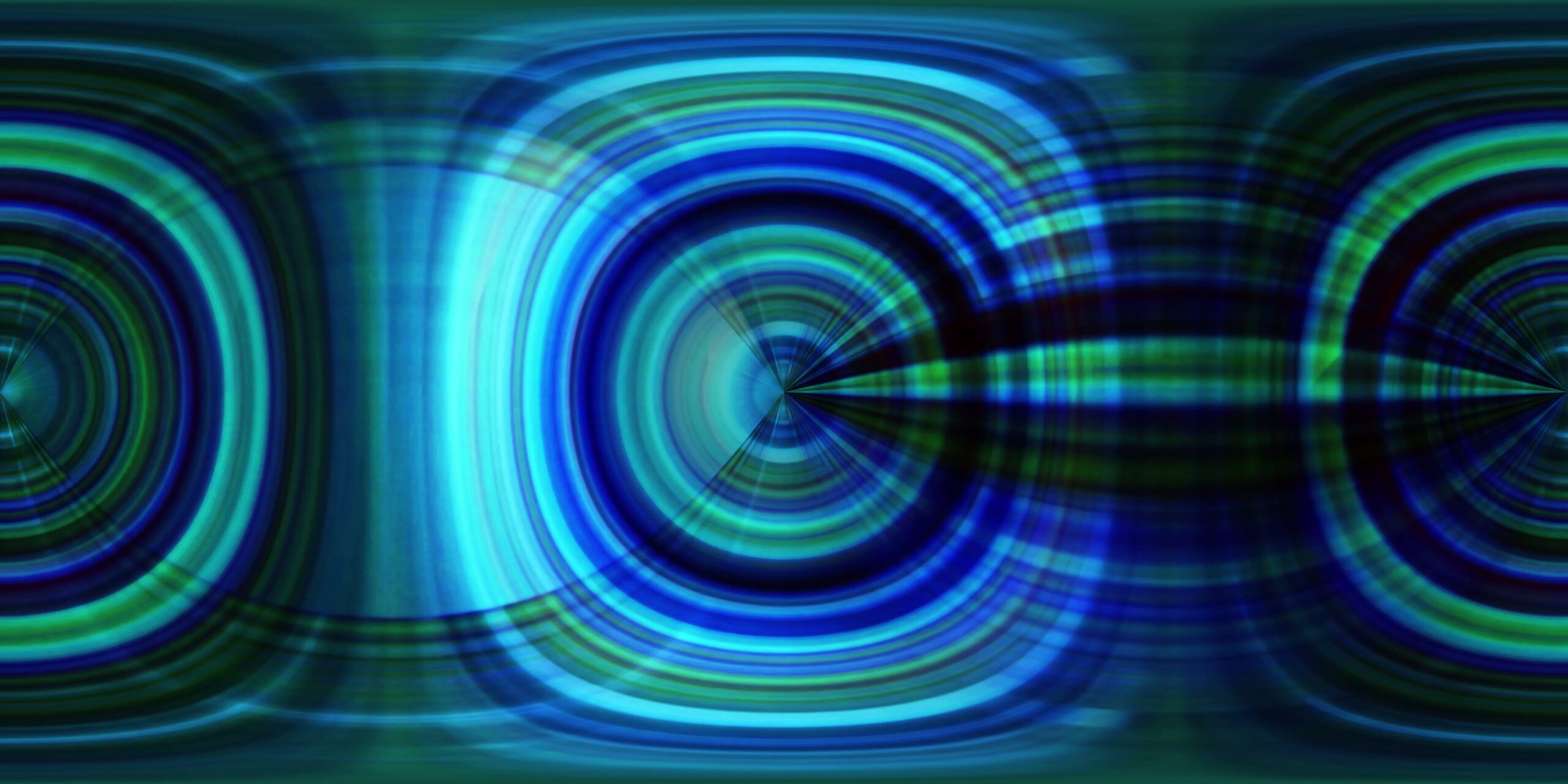 360VR Blue and Green Digital Light Waves