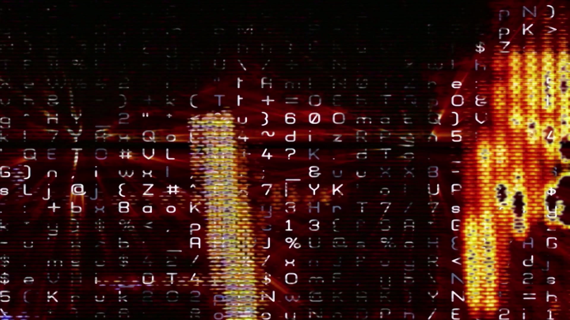 Glitchy Matrix of Digital Chaos Loop