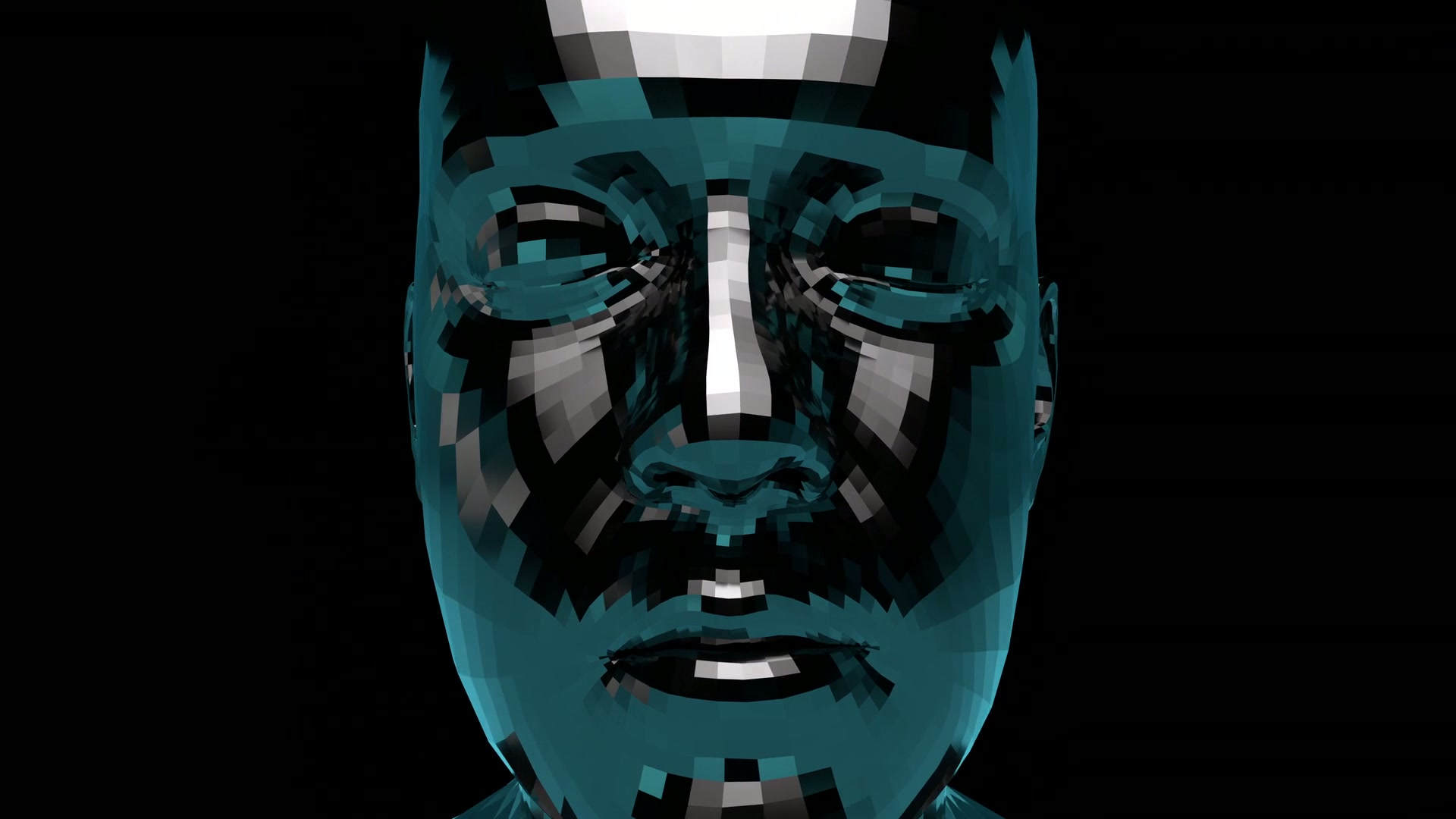 Abstract Digital Human Face Video Loop