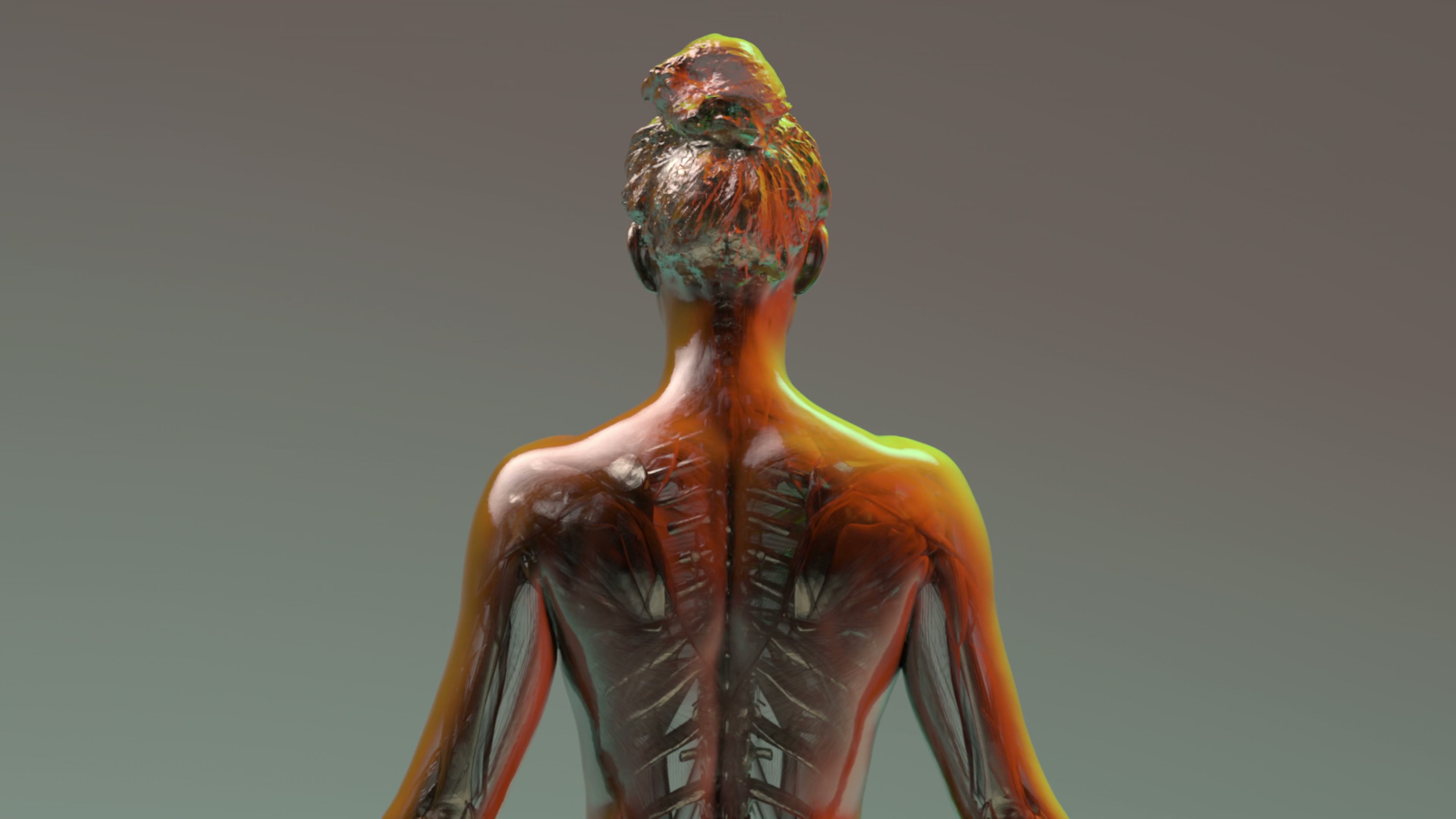 Anatomical Human Figure 4K Video Loop
