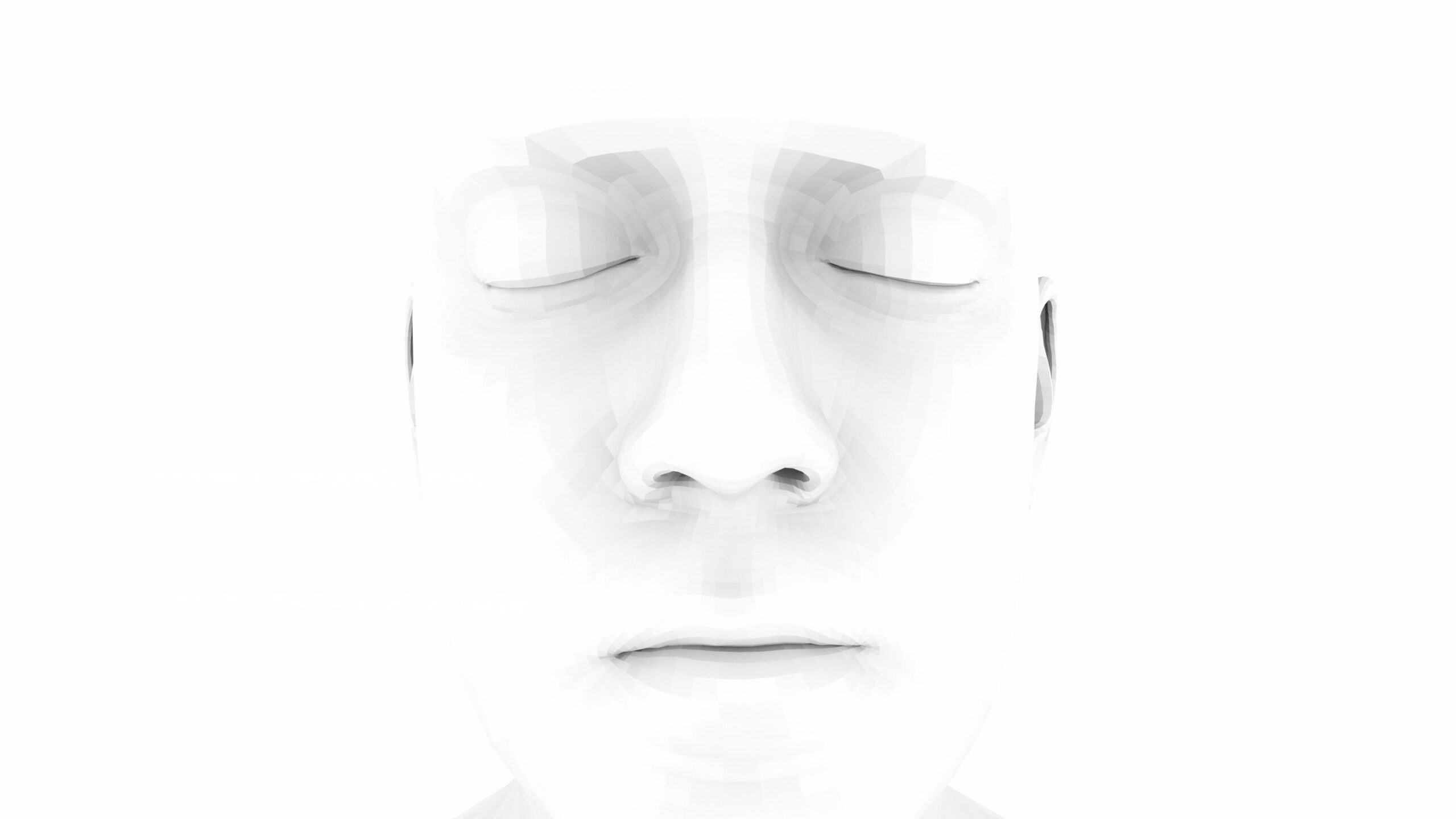 Artificial Face in Abstract Form 4K Loop