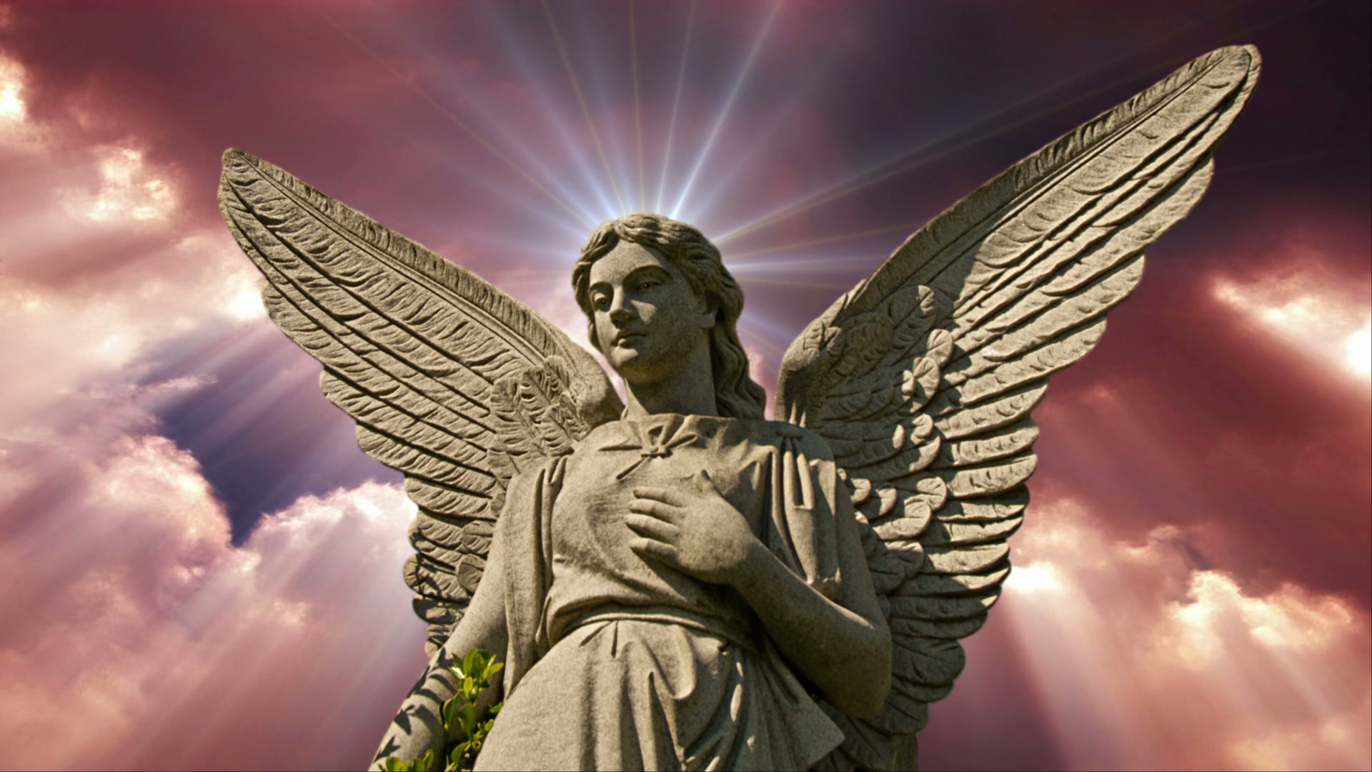 Celestial Angel with Radiant Light Loop