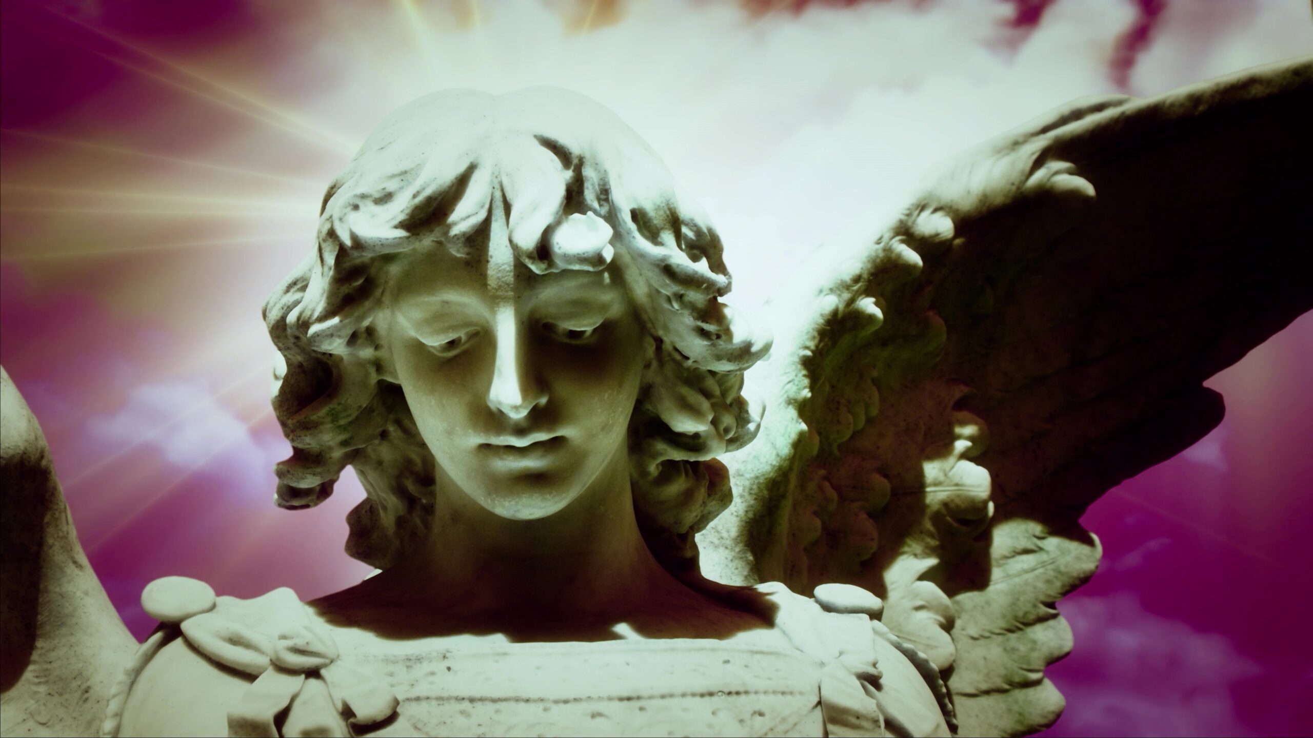 Heavenly Angel Statue 4K Video Loop