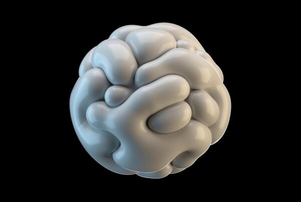 HD video loop of a glossy, abstract, white blob on black background.