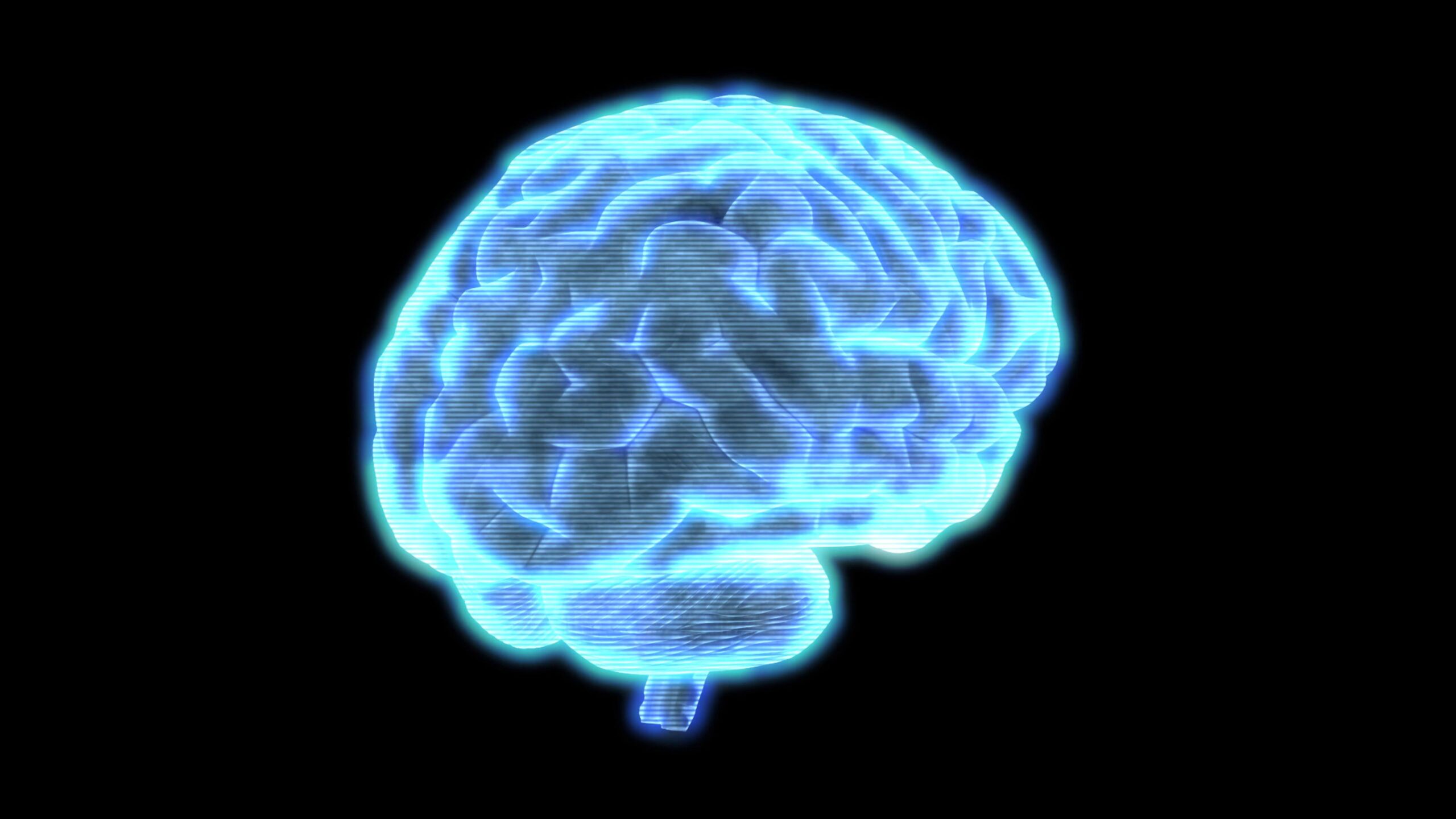 Brain Hologram Glitch 4K Loop
