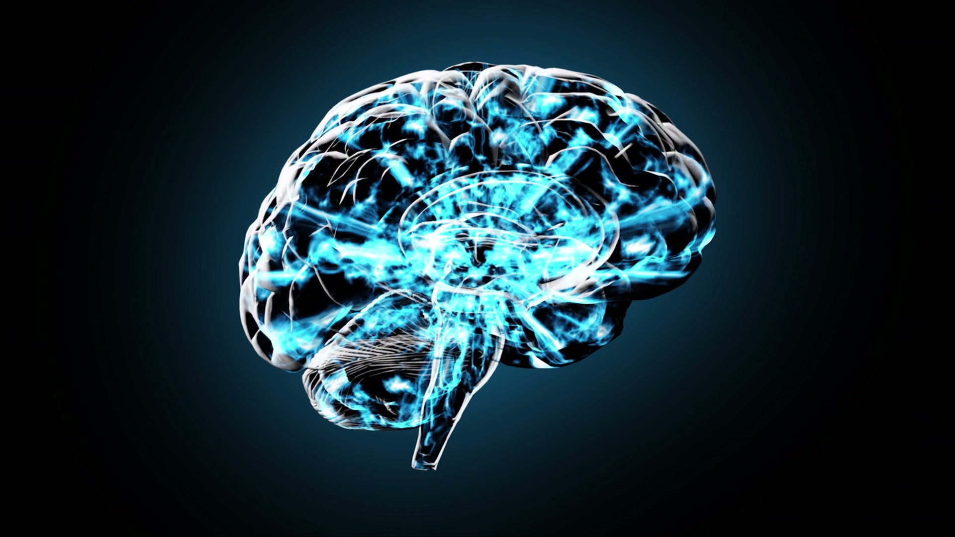 Glowing Neural Brain Connections Visual Loop