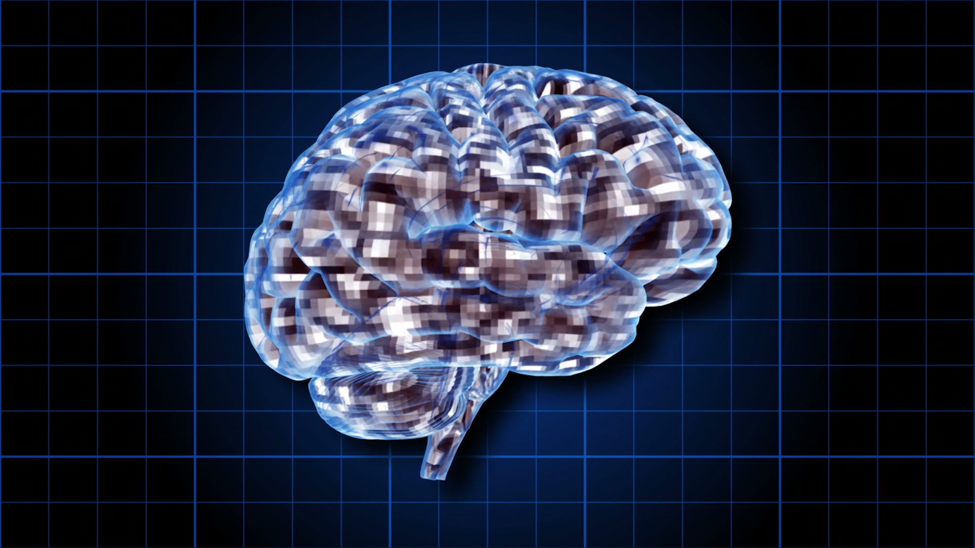 Futuristic Digital Brain Brainstorming Loop