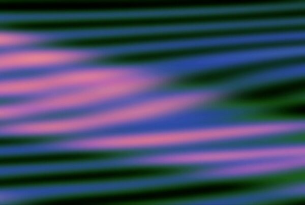 Abstract video loop featuring colorful wavy patterns of purple, blue, and green, creating a seamless and calming visual effect reminiscent of ripples or flowing fabric.