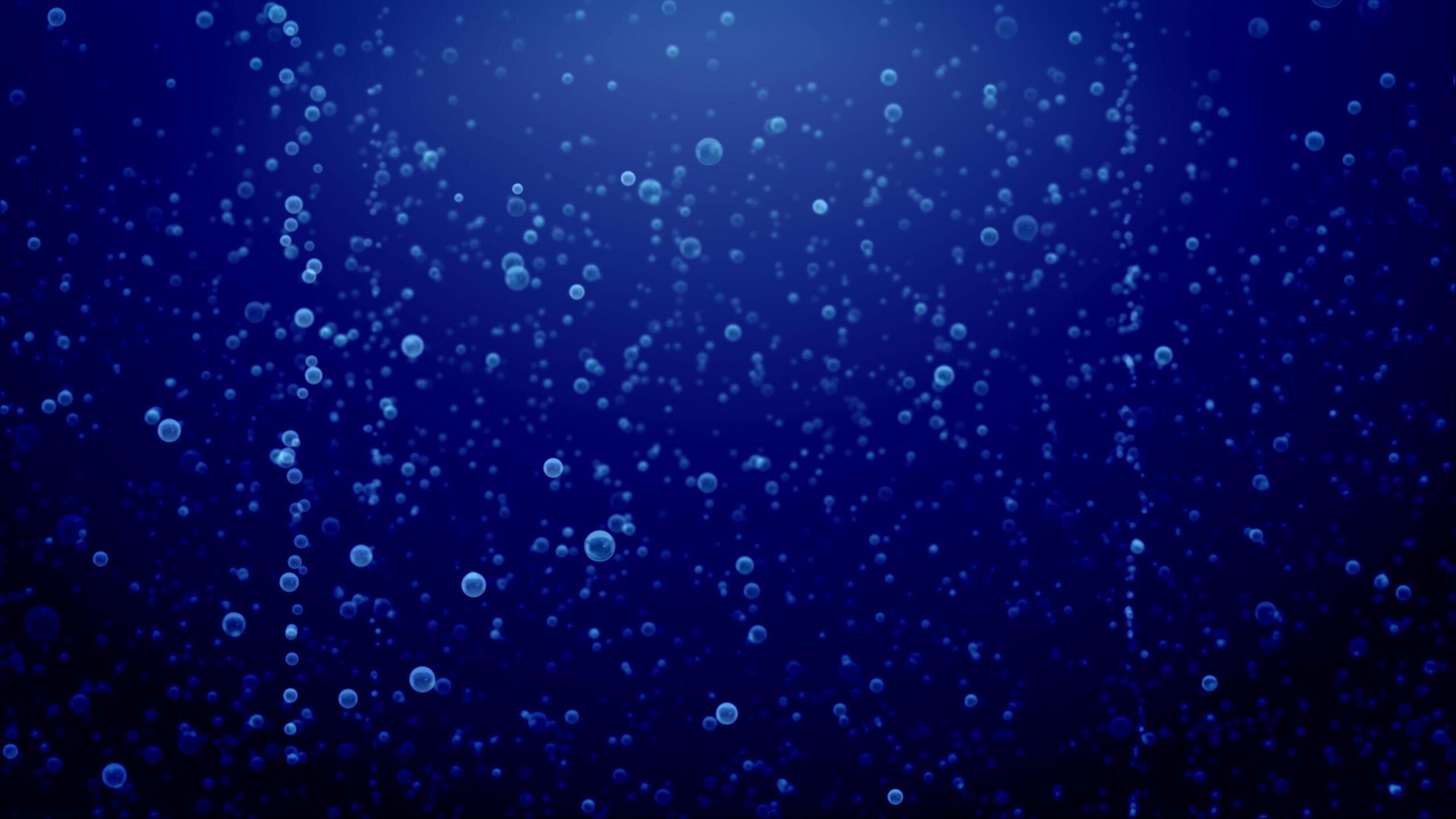 Bubbles Rise Through Deep Blue Void 4K Loop