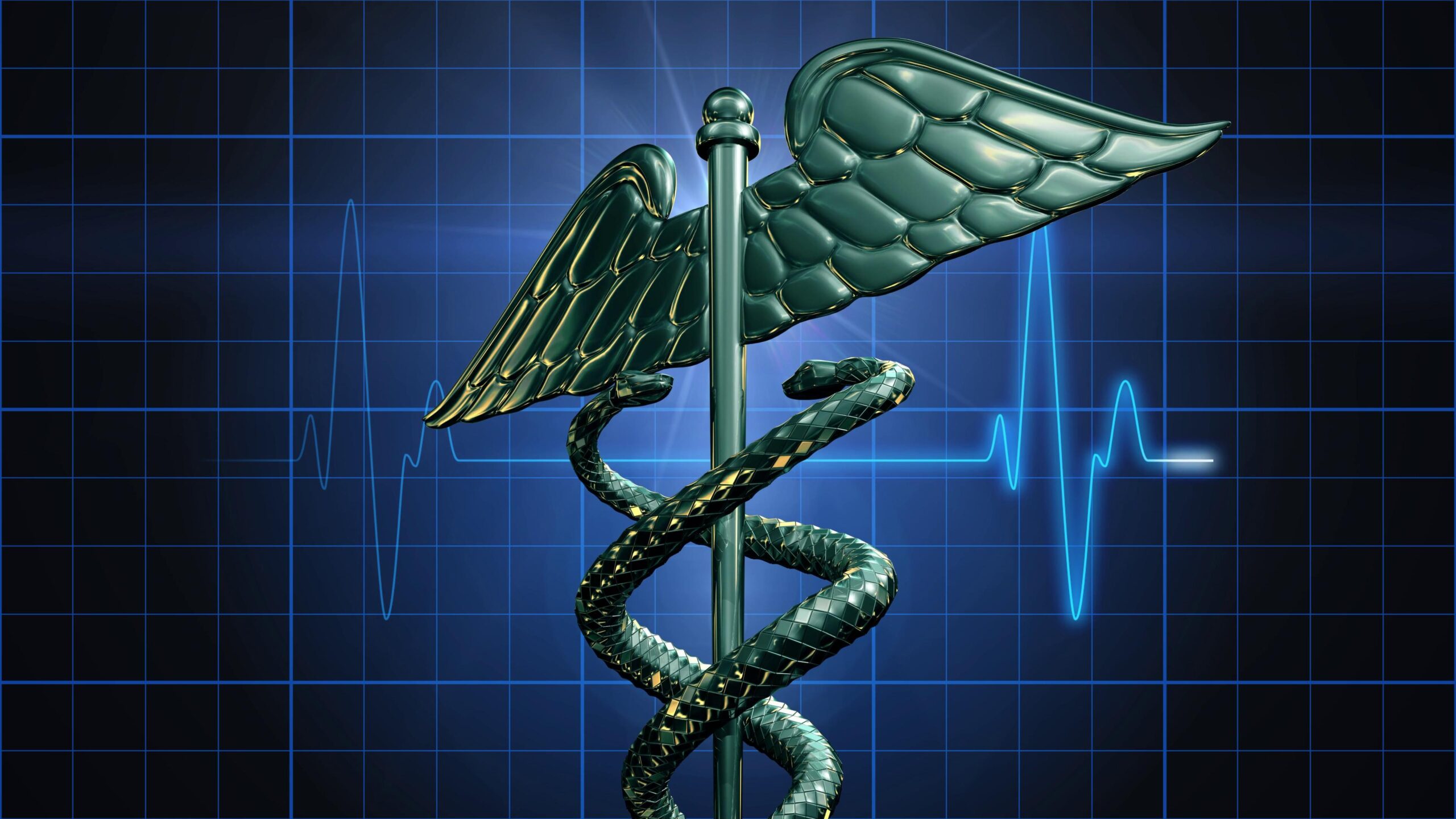 Medical Symbol with EKG Background 4K Video
