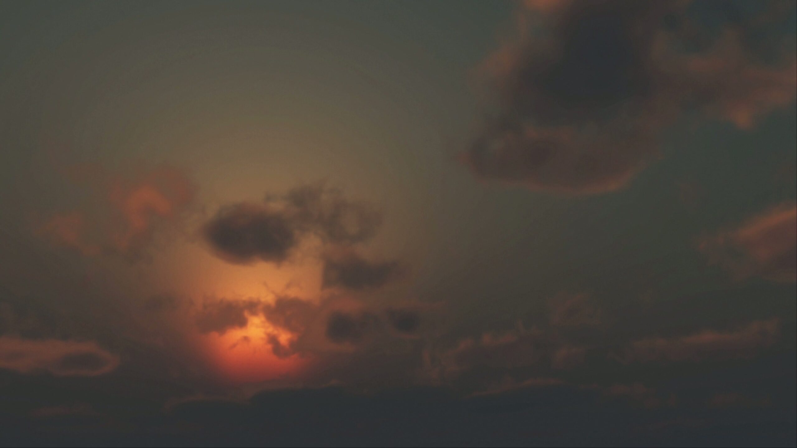 Sunset Clouds in Dark Sky