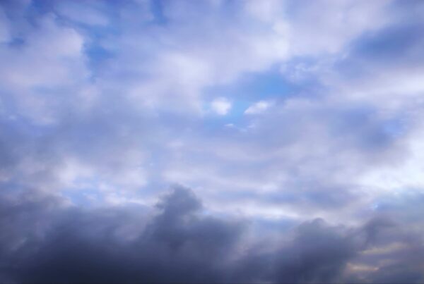4K video loop of a dramatic sky with stormy time-lapse clouds against blue.
