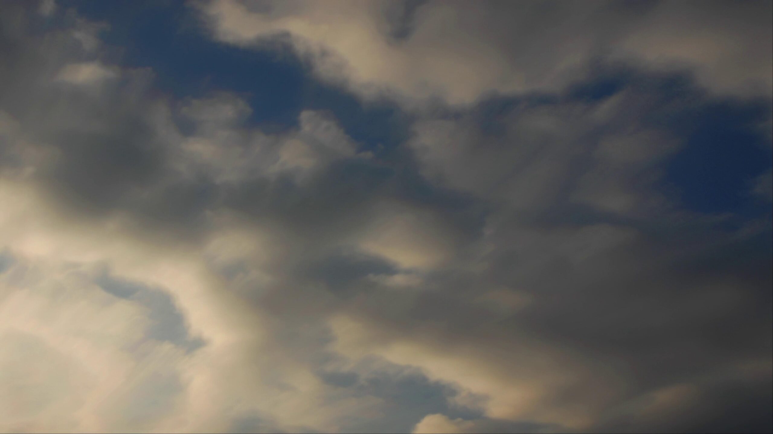 Dark Time-Lapse Clouds in Evening Sky 4K Video