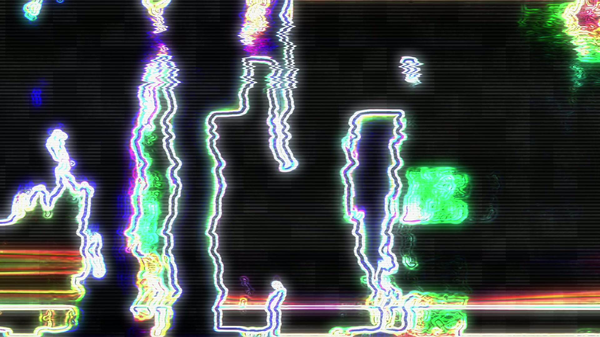 Vivid Digital Glitch Art Loop