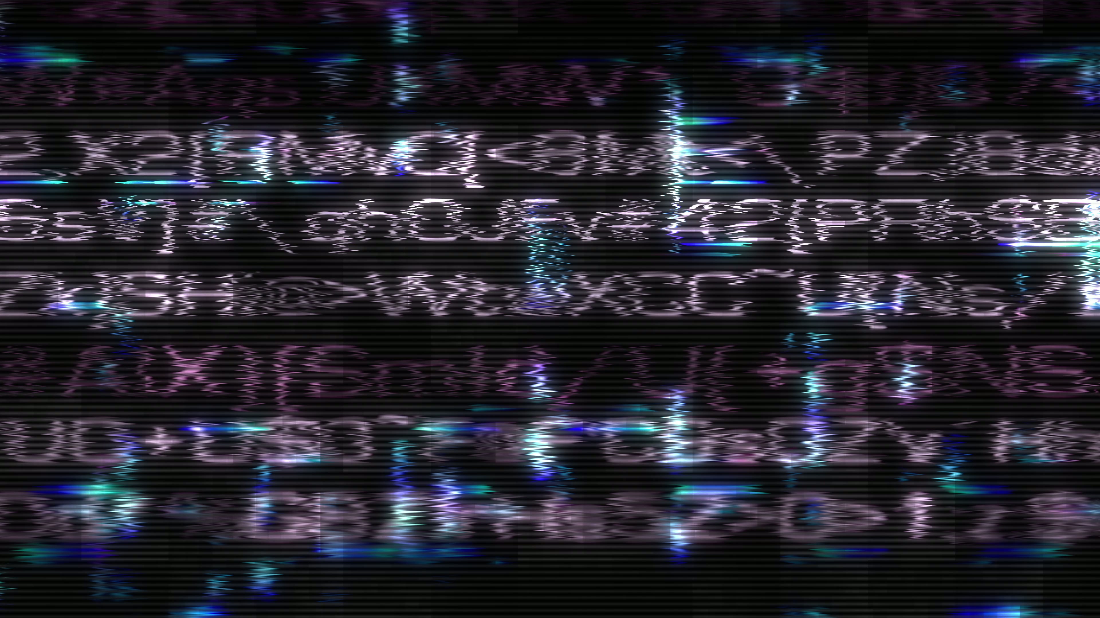 Glitchy Digital Text Distortion 4K Loop