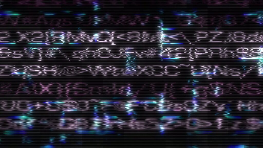Digital Glitch Text Distortion Loop
