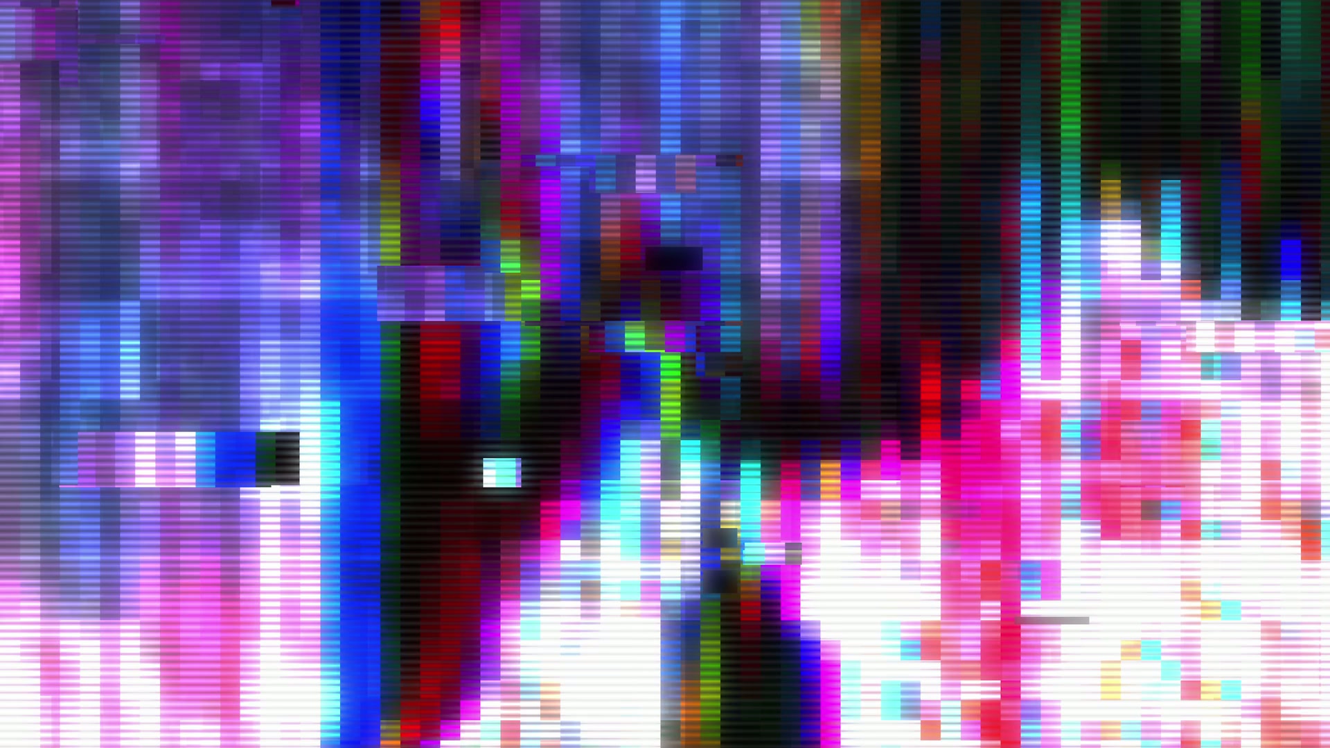 Colorful Digital Glitch Art Loop