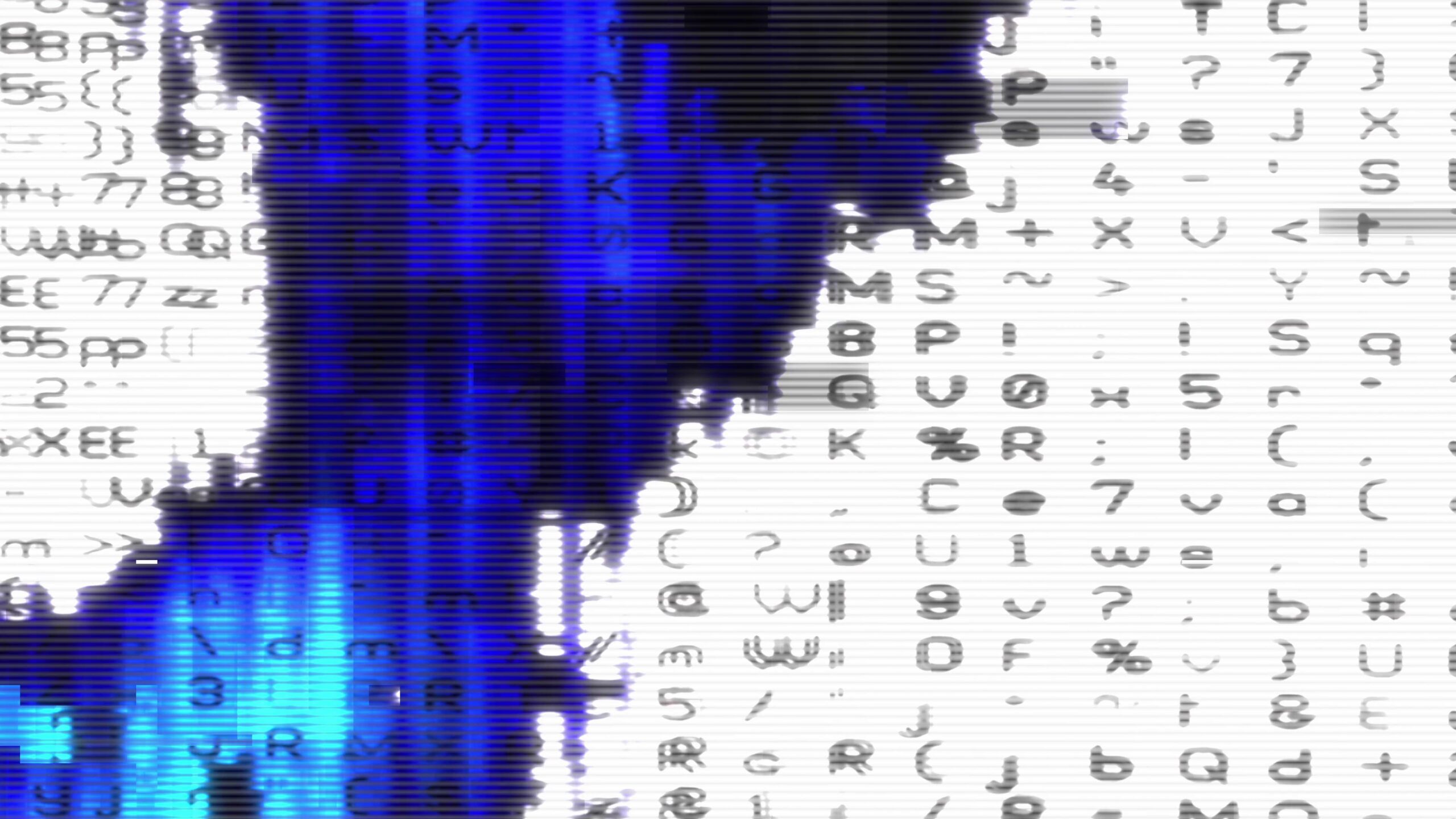Glitchy Digital Textual Distortion 4K Loop
