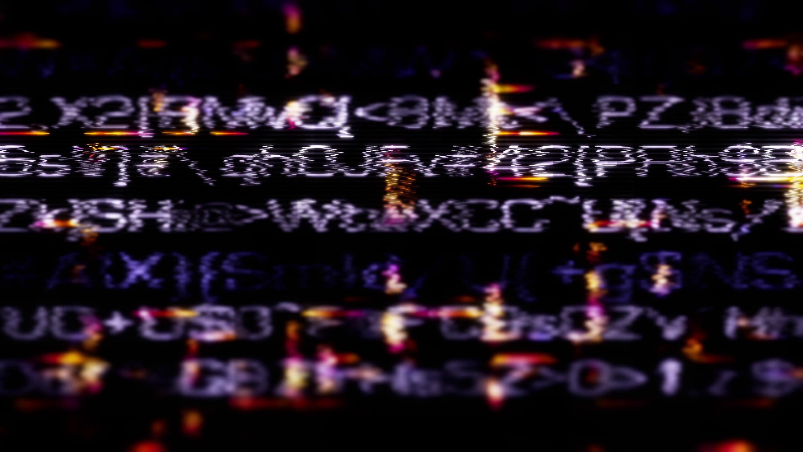Digital Glitch Text Patterns 4K Loop