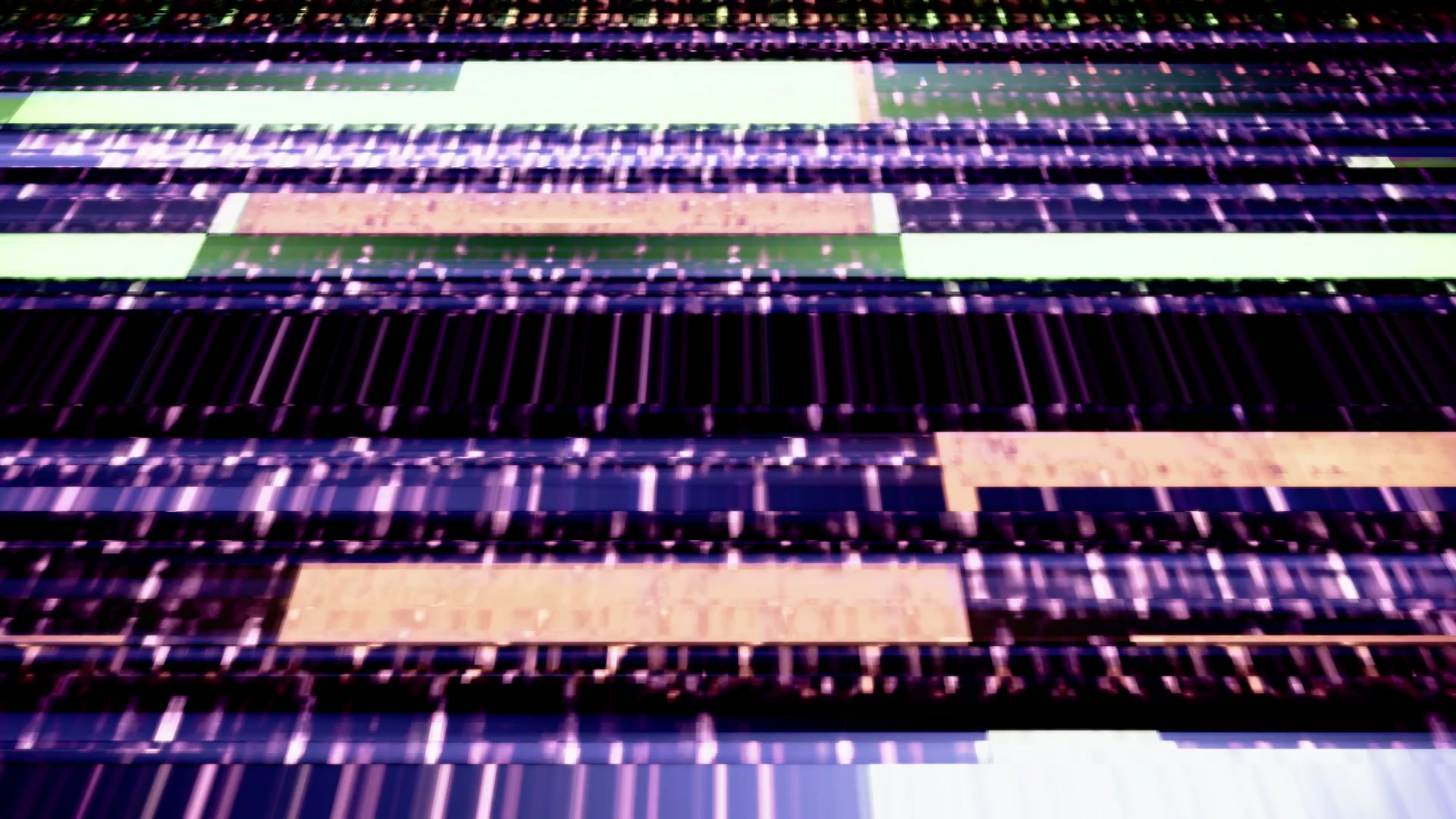 Vibrant Glitchy Digital Stripes Loop