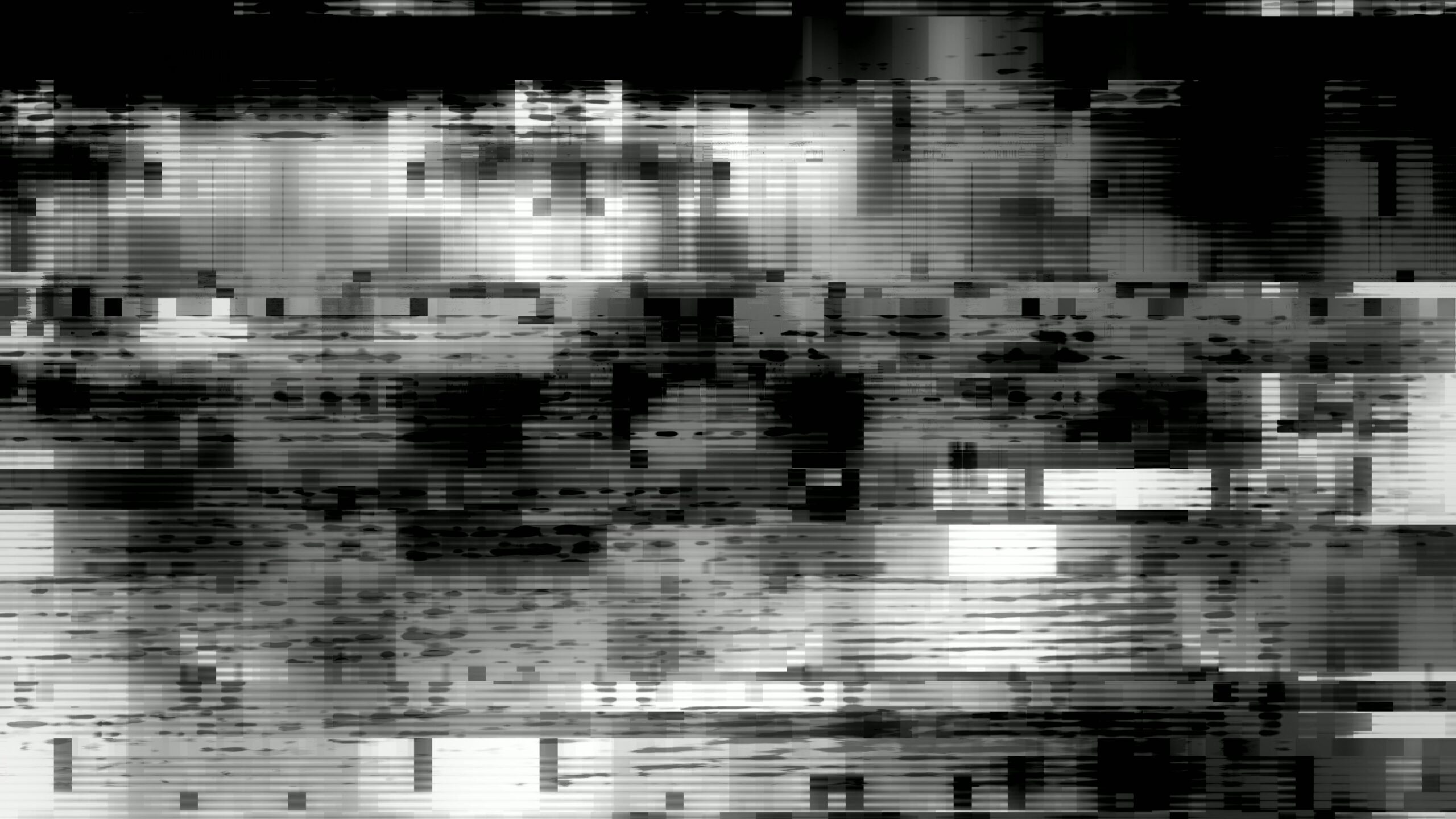 Abstract Black and White Glitch 4K Loop