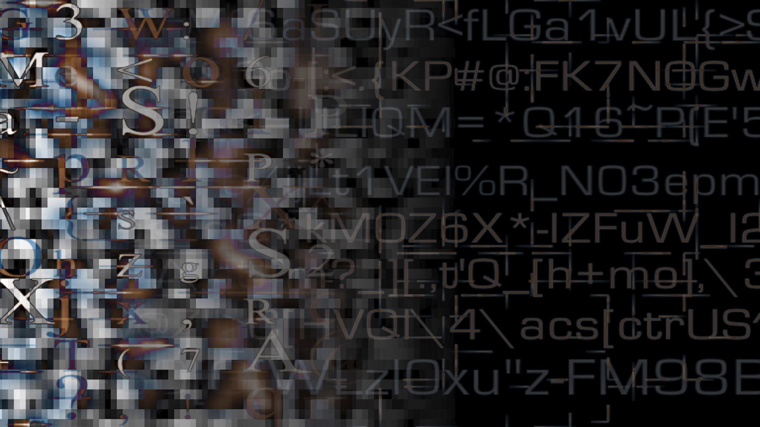 Digital Glitch Artistic Text Flow 4K Loop