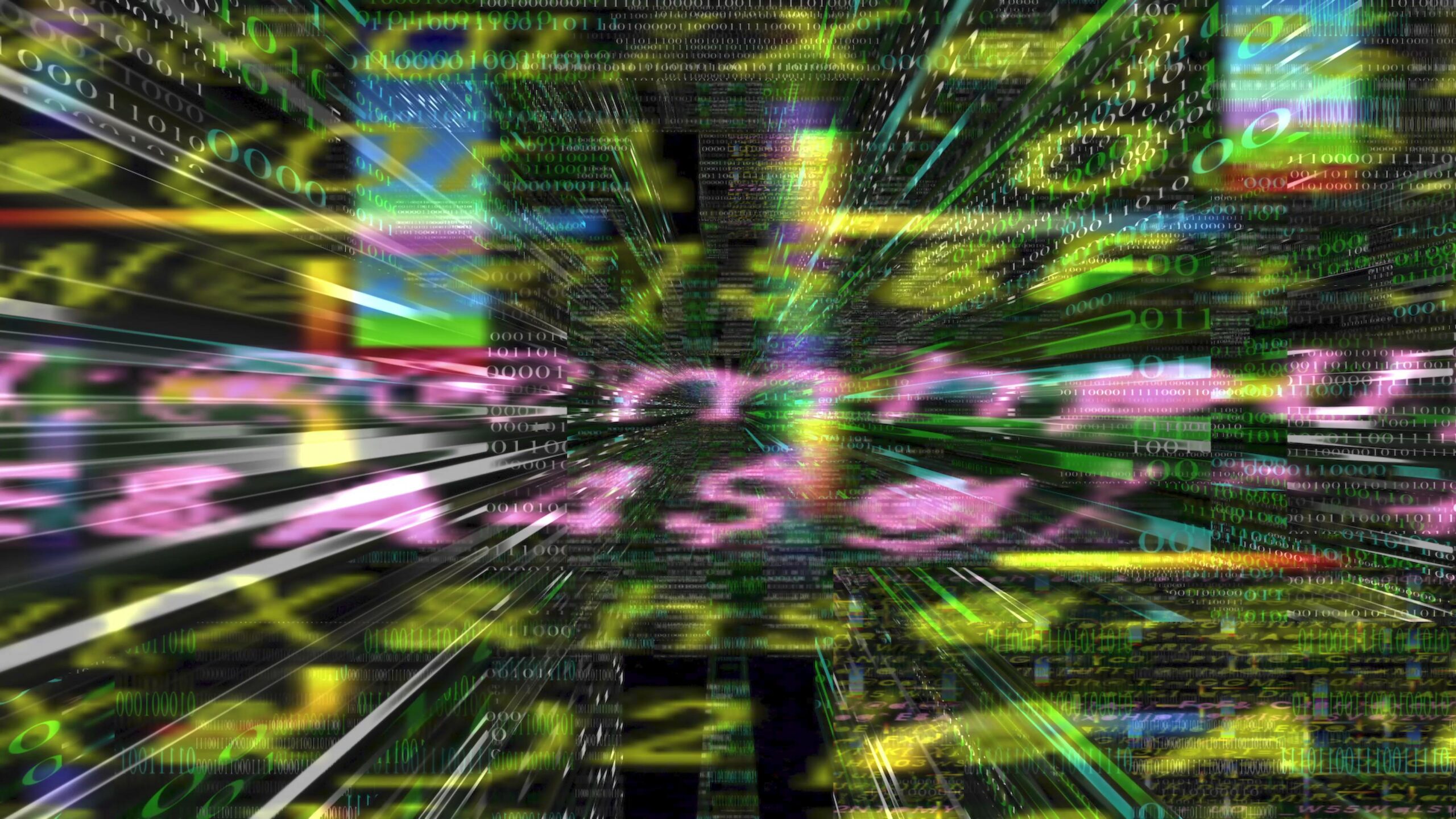 Digital Code Tunnel 4K Video Loop