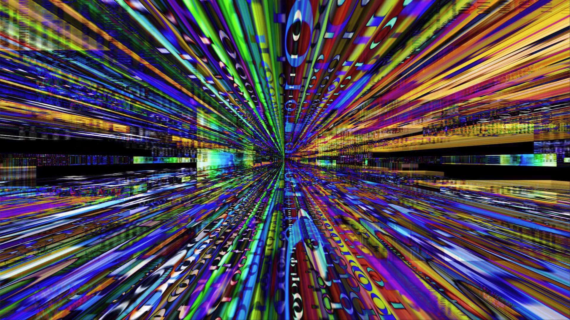 Convergence of Digital Light Trails Video Loop