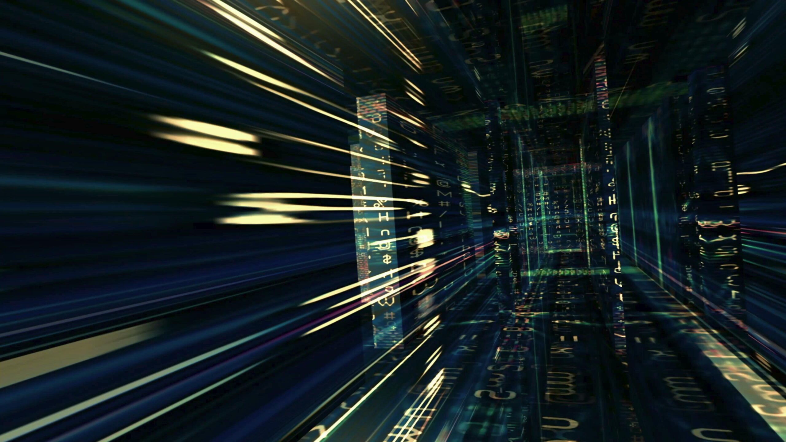 Cyber Tunnel Data Flow 4K Video Loop