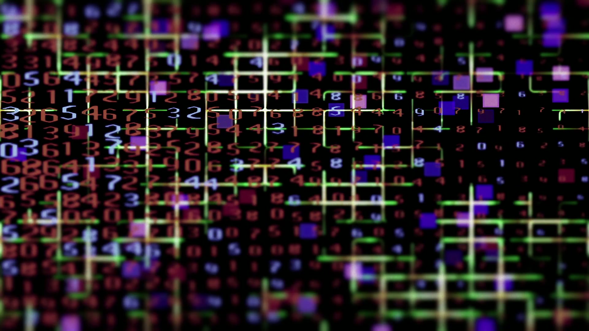 Digital Code Matrix in Motion Loop