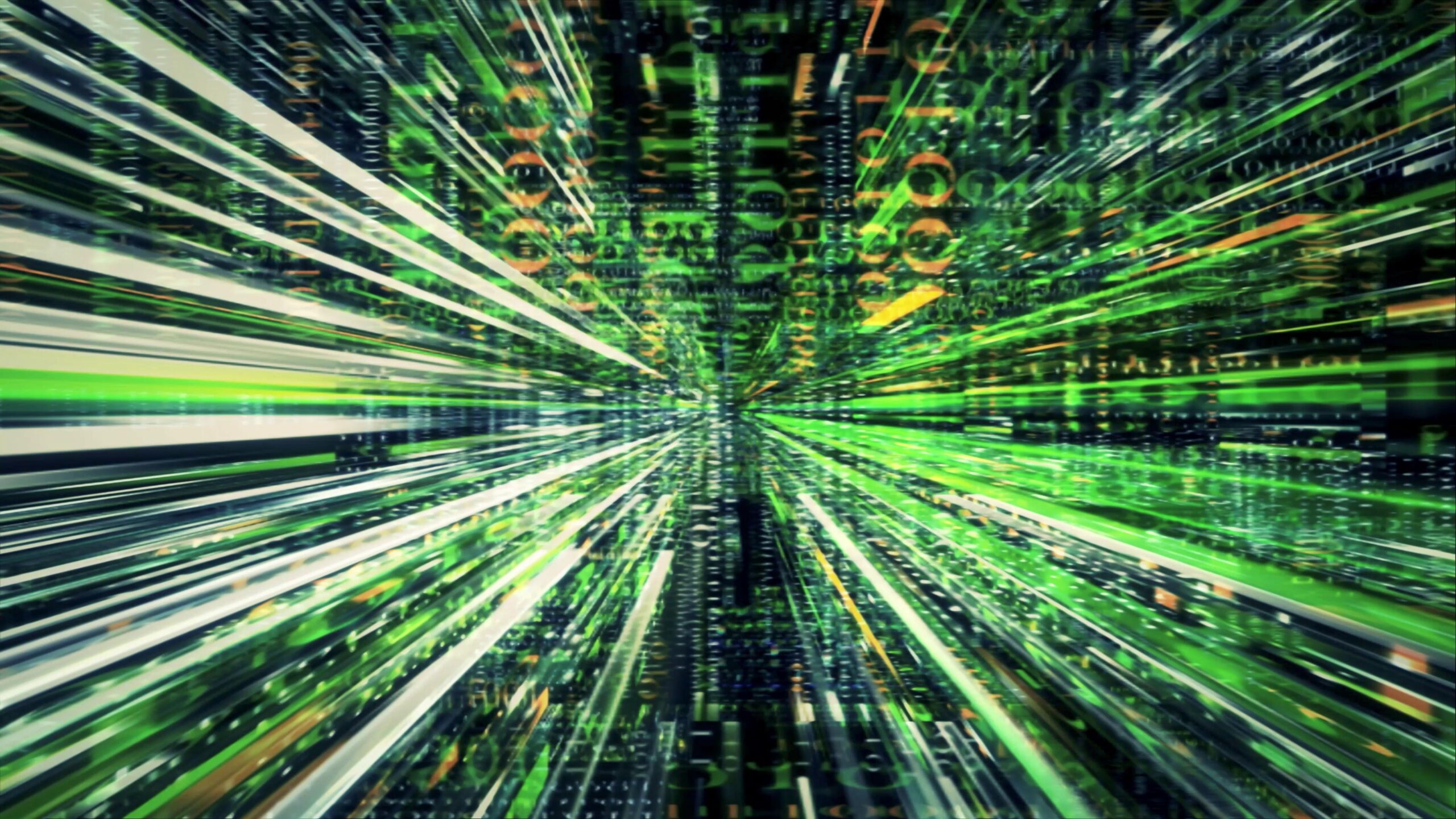 Digital Tunnel Through Data Streams 4K Loop
