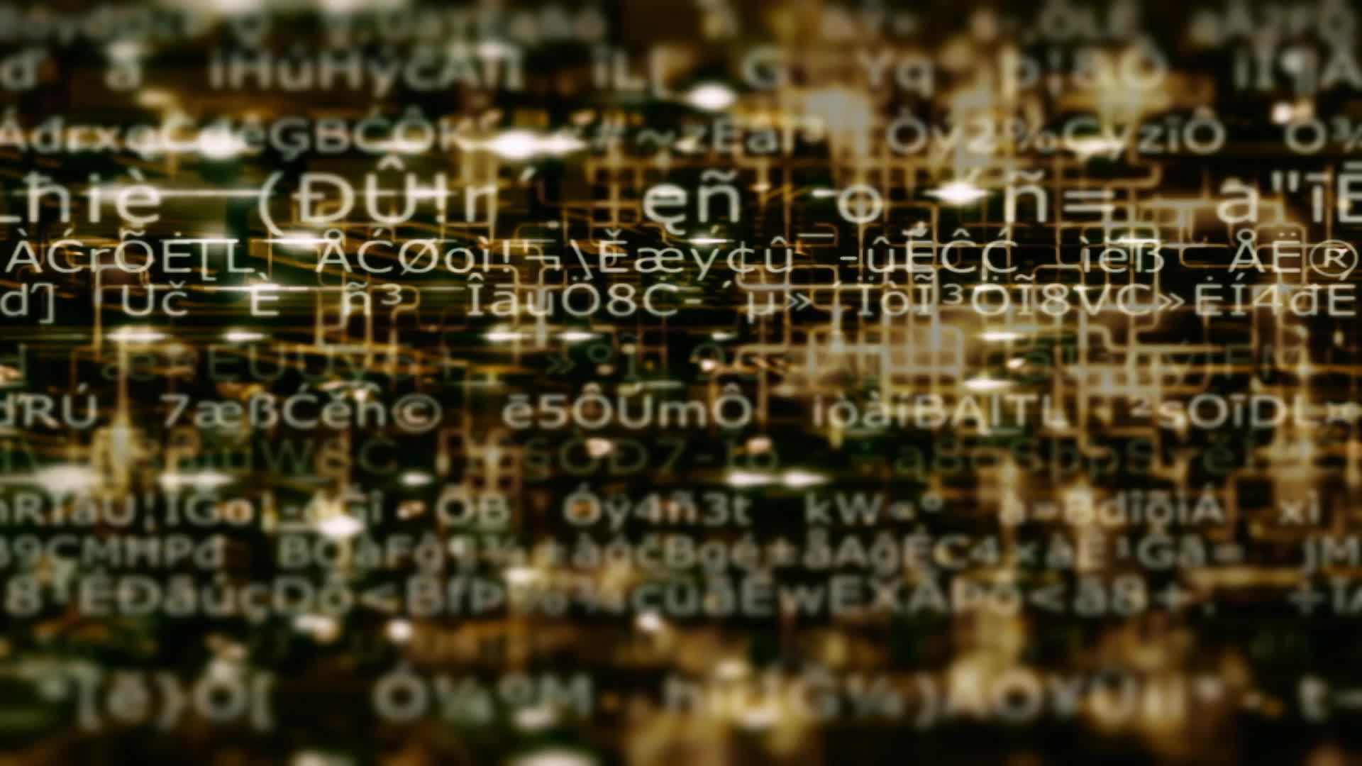 Digital Code Flowing Through Data Streams