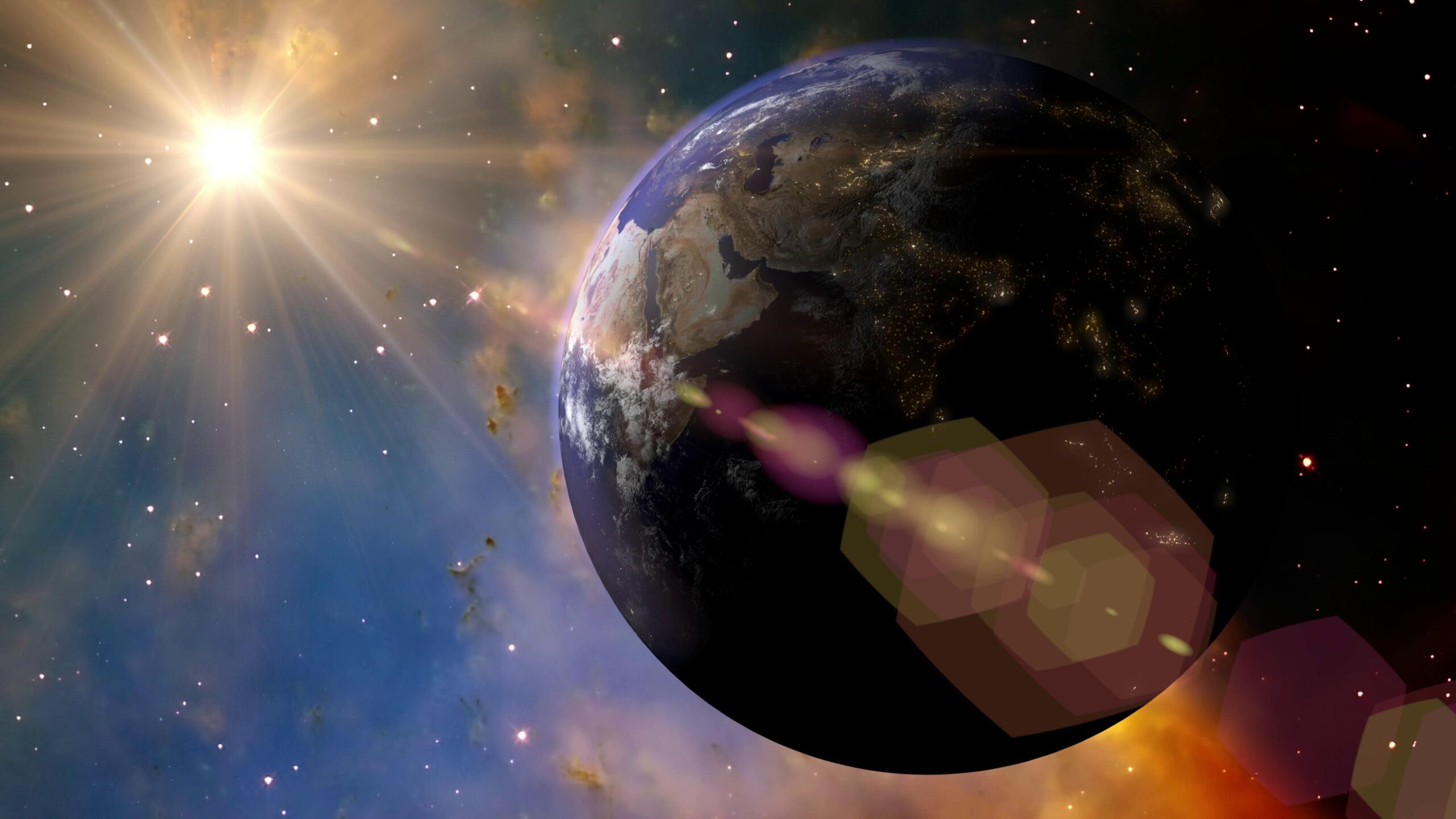 Cosmic Earth Illuminated 4K Video Loop