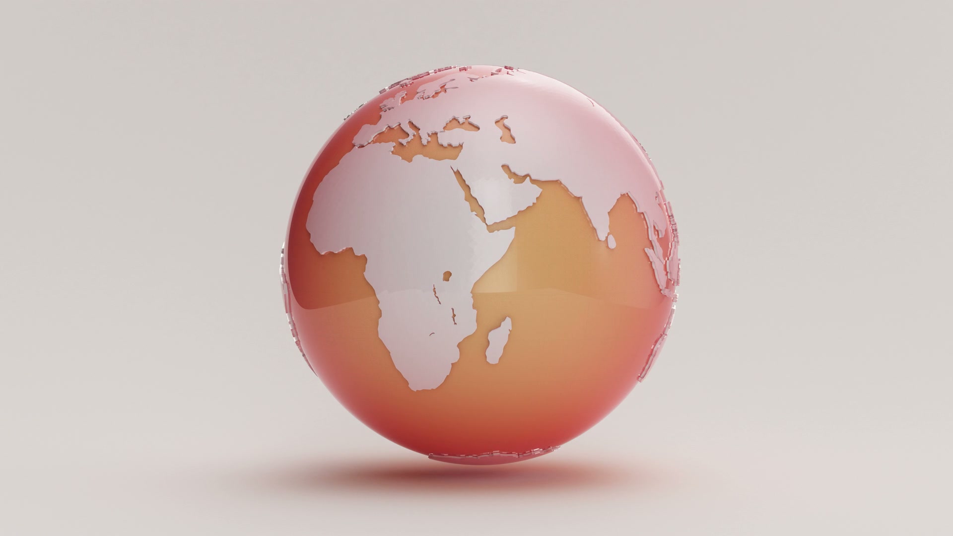 Translucent Earth 3D Globe Animation Loop