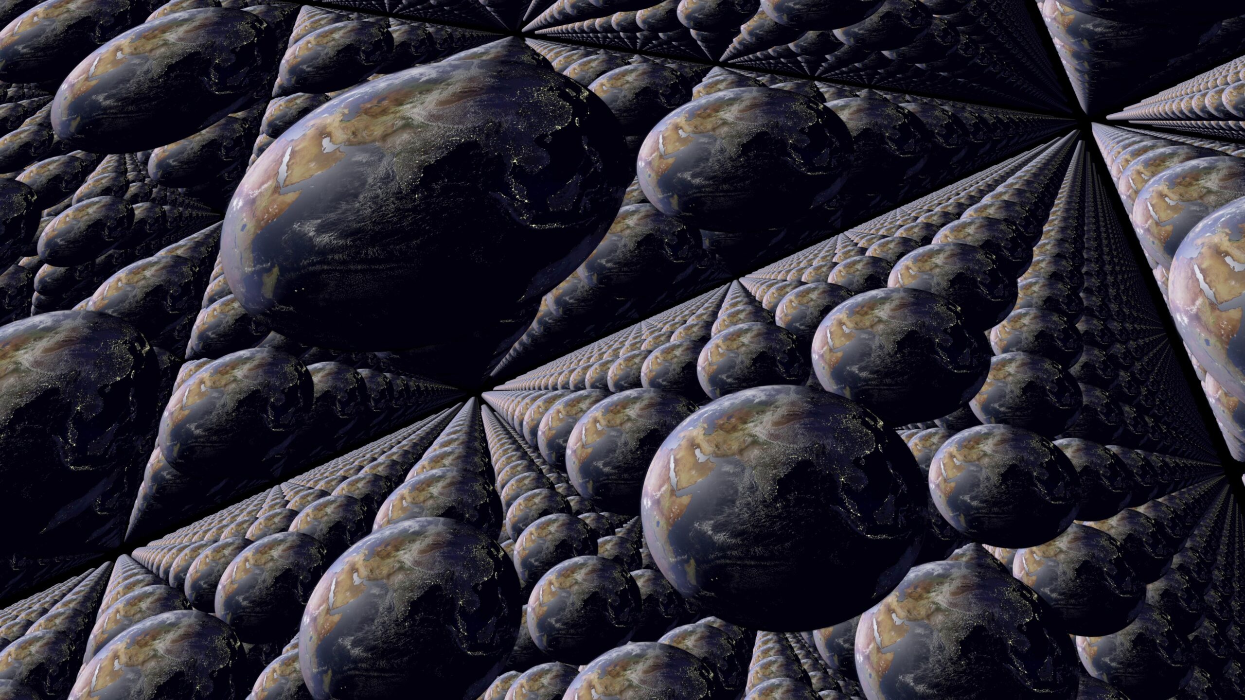 Infinite Multiverse Fractal Planets 4K Loop