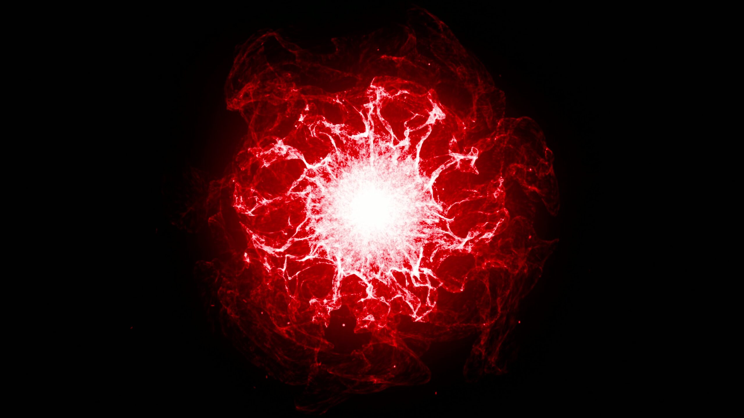Red Fiery Cosmic Energy 4K Video Loop