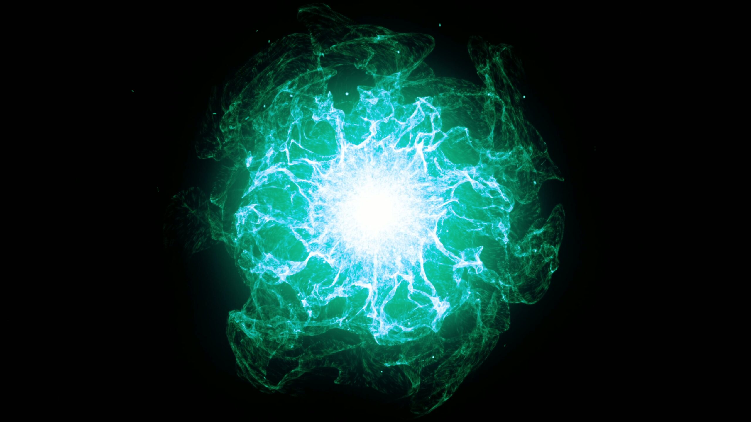 Glowing Energy Burst in Space 4K Loop