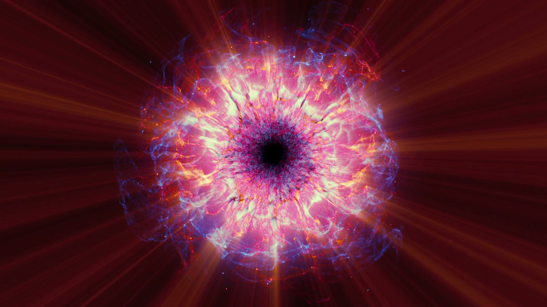 Cosmic Energy Wave Explosion Video Loop