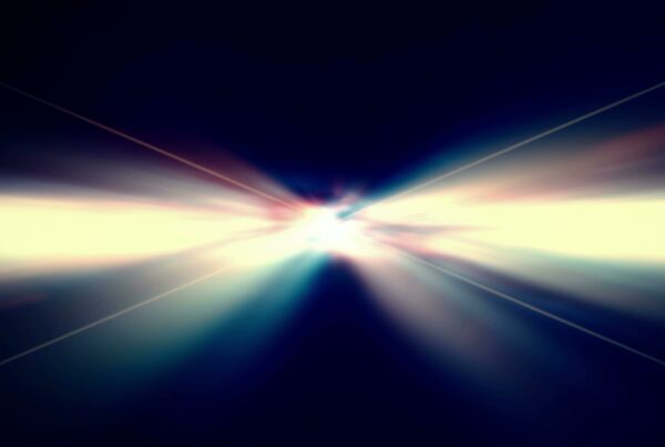 Abstract cosmic light burst captured in space, 4K video loop.