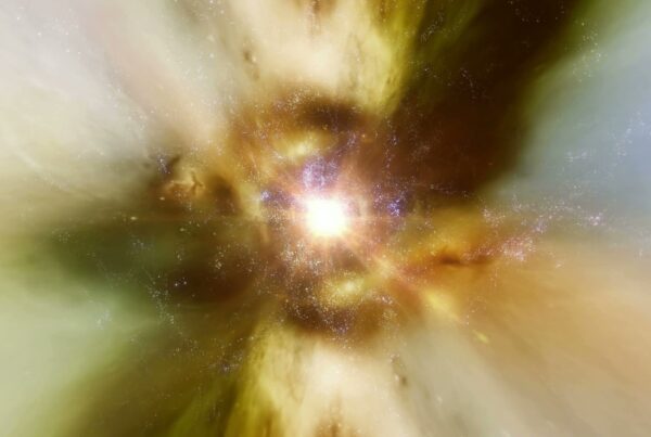 A vibrant 4K looping video of a cosmic explosion of light and color, showcasing the dynamic beauty of a celestial event in deep space.