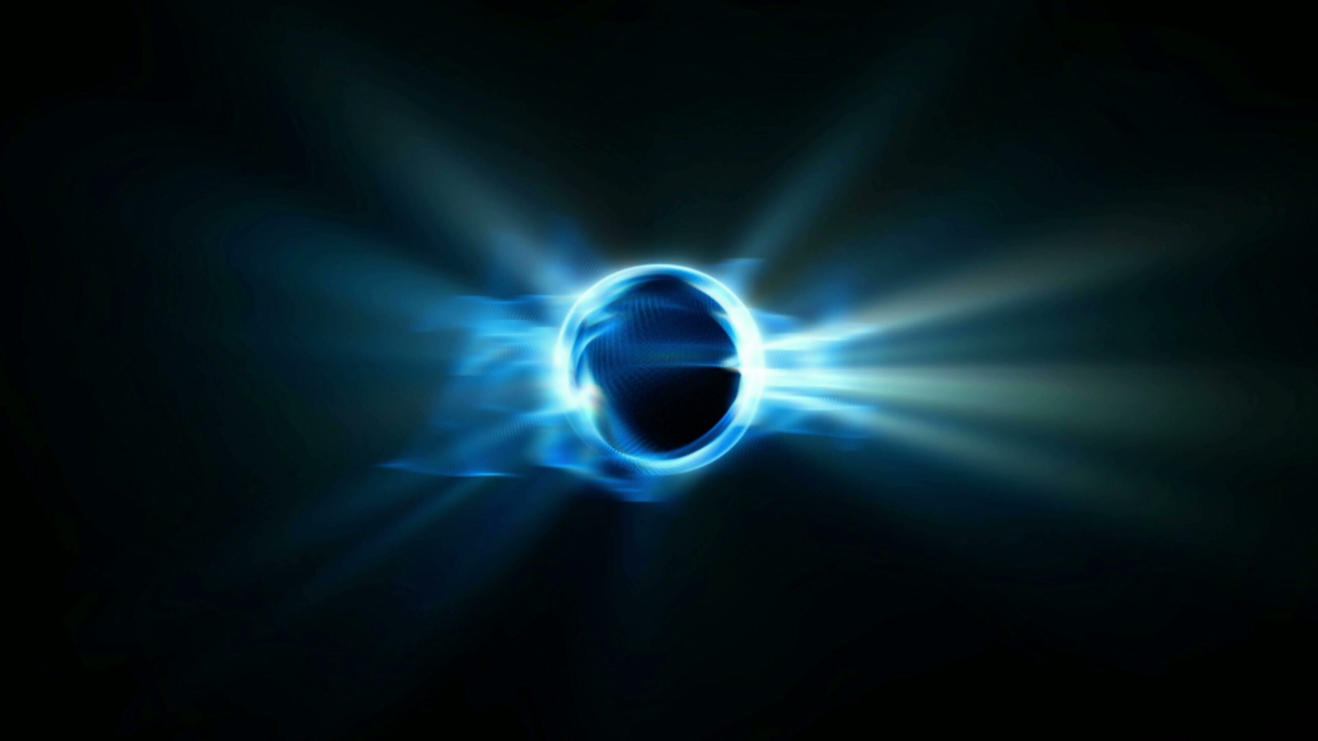 Glowing Blue Sphere Energy Burst 4K Loop